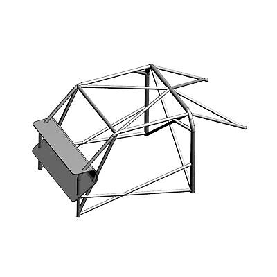 AB/100/338A Roll bar per FIESTA 6 serie 3 porte >08 Punti: wMateriale: