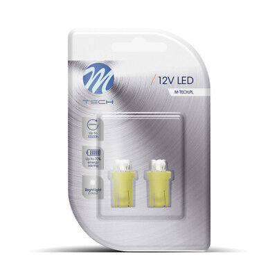 Lampada Led Blister 2x Dioda LED L012 - W5W 4LED 3mm giallo
