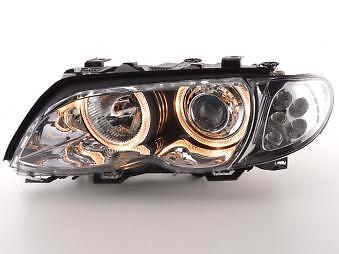 Coppia Fari Fanali Anteriori Tuning Angel Eyes serie 3 E46 Limousine 01-05 c