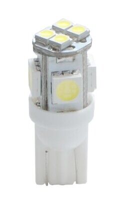 LOTTO DI 10 PEZZI Diodo LED L068 W5W 4xSMD5050 4xSMD3528 bianco