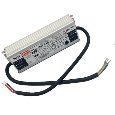 MeanWell HLG-80H-24A Alimentatore Led Driver CV CC IP67 80W 24V 3,4A Input 220V