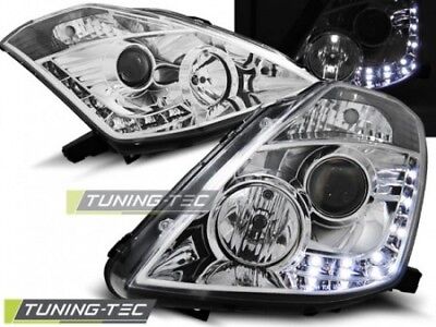 Coppia Fari Fanali Tuning 350Z (2003-2005) DAYLIGHT Cromato D2S/H1 XENON