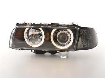 Coppia Fari Fanali Anteriori Tuning Angel Eyes serie 7 E38 95-98 nero