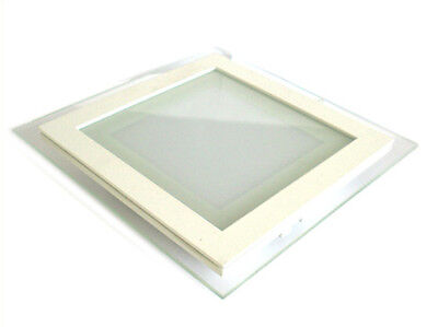 Faretto Led Da Incasso Quadrato 18W Bianco Freddo Con Vetro Stile Moderno Illumi