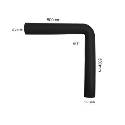 Curva 90°Manitor id.70mm l.500mm silicone rinforzato a 4 strati