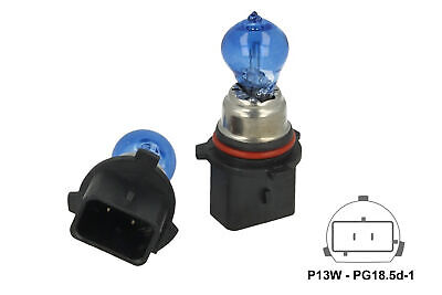 Coppia 2 Lampade lampadine P13W 12V PG18.5d-1 Effetto Xeno Bianco Sostit