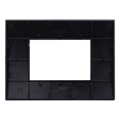 ETTROIT Placca Plastica Serie Venus 3P Colore Acciaio Scuro Compatibile Con