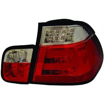 Coppia fari fanali posteriori TUNING Serie 3 E46 98-01 berlina rossi bianchi