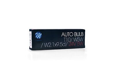 LOTTO DI 10 PEZZI Lampada M-TECH T10 W5W 24V/5W