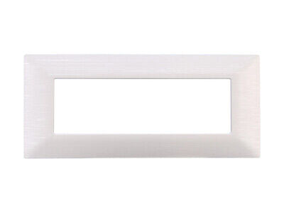 ETTROIT Placca Plastica Serie Starlight 7P Colore Bianco Satinato Compatibile