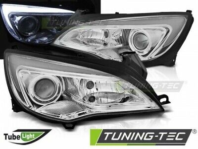 Coppia Fari Fanali Anteriori Tuning J 10-15 TUBE LIGHT CROMATO H9