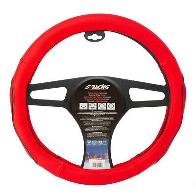 Coprivolante Pretty red Ecopelle rossa inserti neri per volanti diametro