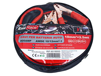 Kit Cavi Per Avviamento Batteria 800 Ampere Soccorso Emergenza Auto Moto