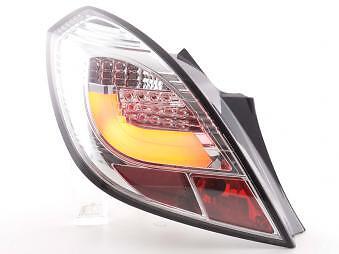 Coppia Fari Fanali Posteriori Tuning LED Corsa D 3 porte 06-10 cromati