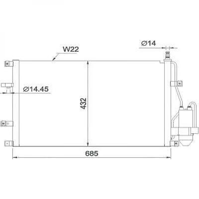 Condensatore clima C70/S60/S70/S80/V70II 5 cilindri