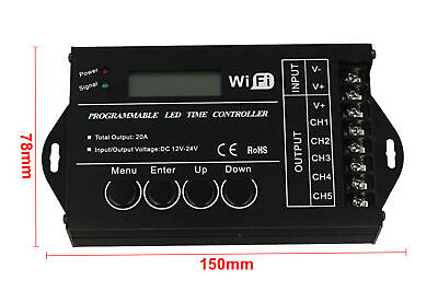 Centralina Led Timer Alba Tramonto 12V 24V 20A WIFI Time Led Controller Per Acq