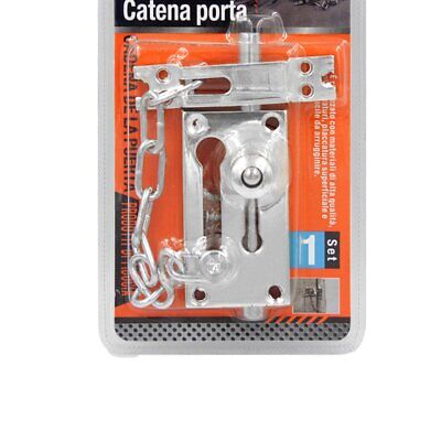 Catena per Porta Anteriore Serratura Sicurezza in Acciaio Inossidabile ARGENTO