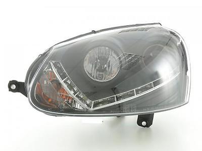 Daylight headlamps with daytime running lights fit for Golf 5 Yr. 03-08 blac