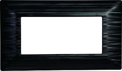 ETTROIT Placca Plastica Serie Solar 4P Colore Nero Satinato Compatibile Con