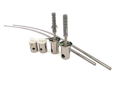 Kit Staffe Per Fissaggio Da Muro Parete Sporgente Per Quadri Del Profilo Barra A