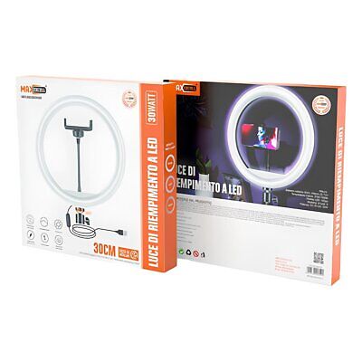 Luce ad Anello LED 30cm Diametro, Ring Light 3 Modalit&agrave; di Luce,