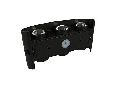 Applique Led Da Parete 6W Caldo 3000K Carcassa Nera Doppio Illuminazione