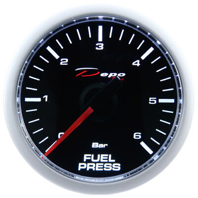 Manometro Strumento 52mm DEPO Pressione Benzina 0-6 BAR 270 gradi STEPPER MOTOR