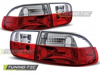 Coppia Fari Fanali Posteriori Tuning CIVIC 09.91-08.95 2D/4D Rosso/Bianco