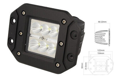 Fanale Luci Diurne A Led DRL Work Light Faro Da Lavoro Rettangolare 12V 24V 24W