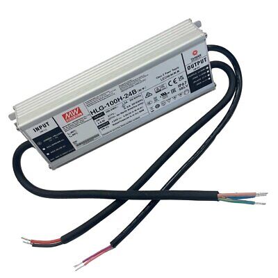 Meanwell HLG-100H-24B Alimentatore Led Driver CC CV Dimmerabile 96W 24V 4A IP67