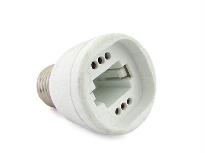 2 PZ Convertitore Adattatore Portalampada Lampada con Attacco Da E27 A G24 PLC