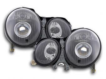 Coppia Fari Fanali Anteriori Tuning classe E W210 nero