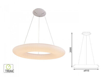 Lampada Led A Sospensione Design Moderno Rotonda Colore Bianco Diametro 910mm