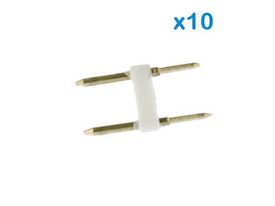 10 PZ Spina Da 2 Pin Passo 9mm Per Connessione Bobina Striscia Led Mono Colore