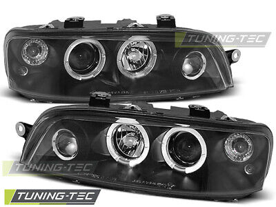 COPPIA SET FARI FANALI ANTERIORI TUNING PUNTO 2 10.99-06.03 ANGEL EYES NERO