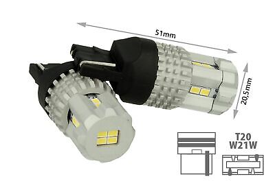 Lampada Led T20 7440 W21W 12 Smd 3020 Bianco Super Luminoso Luce Diurne