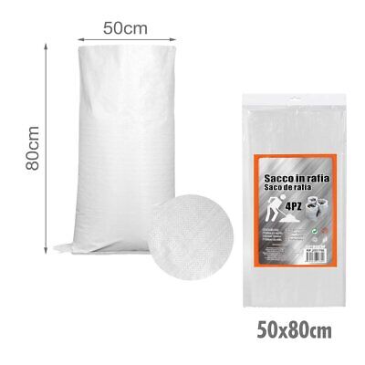 4pcs Sacchi in Rafia per Detriti 50x80cm <ul><li>La confezione contiene 4