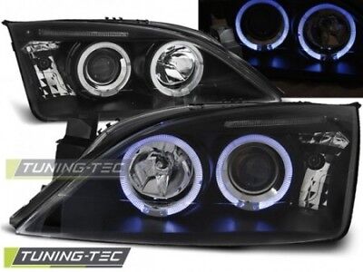 Coppia Fari Fanali Anteriori Tuning MONDEO 09.00-05.07 ANGEL EYES Nero