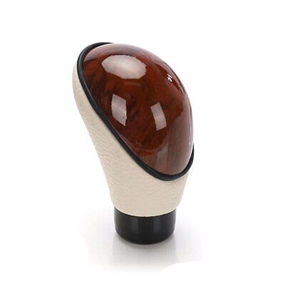Autoricambi Pomello Leva Cambio 8cm, Universale in Pelle Bigie e Effetto Legno