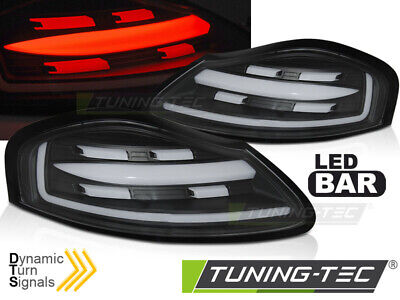 LUCI POSTERIORI A BARRA A LED NERE SEQ per PORSCHE BOXSTER 986 96-04