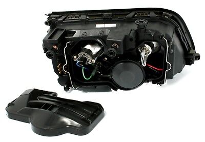 Coppia Fari Fanali Anteriori  W202 C-Klasse cromati angel eyes 1993-2000