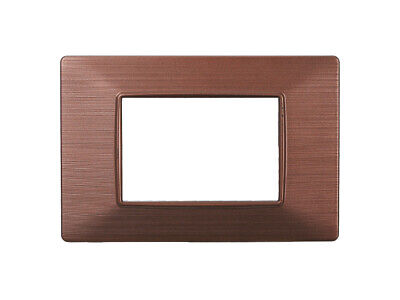 ETTROIT Placca Plastica Serie Starlight 3P Colore Bronzo Satinato Compatibile
