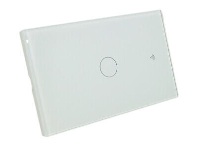 Interruttore Wifi Da Parete Pannello Touch 1 Tasto Colore Bianco + RF 433