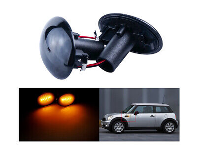 Kit Freccia Laterale a Led Side Marker Lente Nero Fume Luce Arancione Per