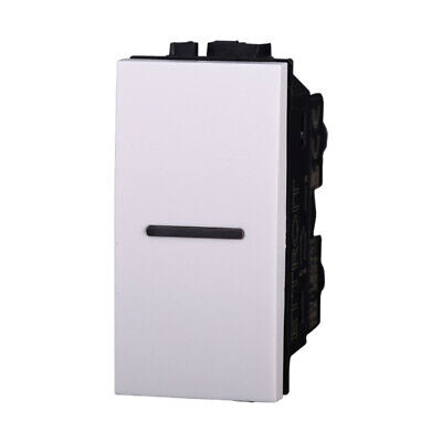 ETTROIT Deviatore Assiale 1P 16A Unipolare Colore BIANCO Compatibile Con
