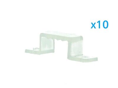 10 PZ Clip Fissaggio Rigido Passo 14X7 mm Per Fissare Bobina Striscia Led