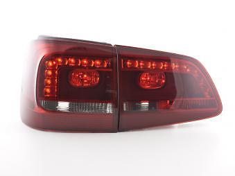 Coppia Fari Fanali Posteriori Tuning LED LTI Touran 11- rosso/nero
