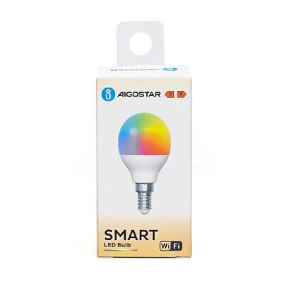 Lampadina LED Smart E14 G45 WiFi 6.5W RGB +2700K-6500K <ul><li>Controllo da