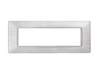 ETTROIT Placca Plastica Serie Starlight 7P Colore Silver Satinato Compatibile