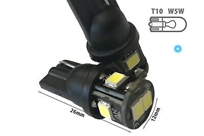 24V Lampada Led T10 W5W Bianco Freddo Con 6 Smd 2835 360 Gradi No Polarita